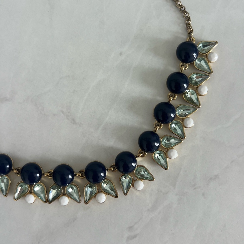 Elegant Navy and Gold Necklace